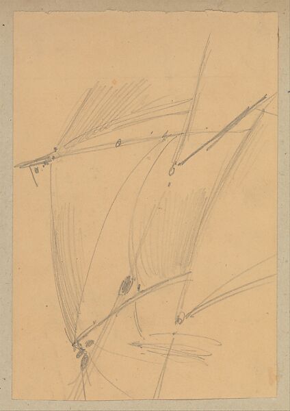 Sails (from Scrapbook), John Singer Sargent (American, Florence 1856–1925 London), Graphite on tan wove paper, American 