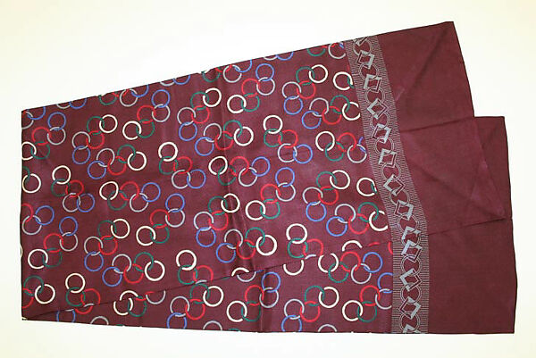 Scarf, silk, wool, American 