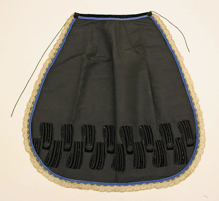 Apron, silk, cotton, American or European 