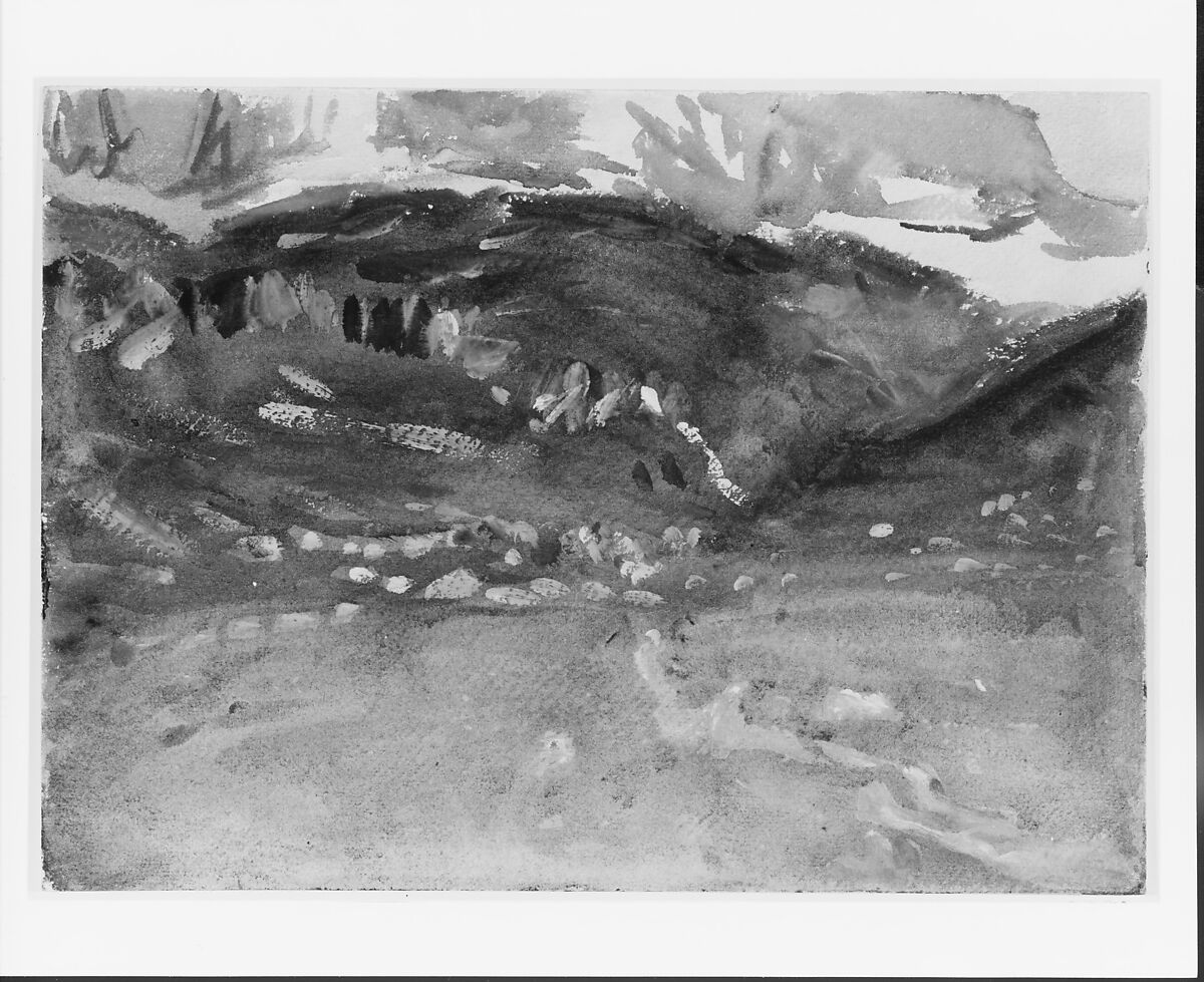 Sellar Alp, Dolomites, John Singer Sargent (American, Florence 1856–1925 London), Watercolor and gouache on white wove paper, American