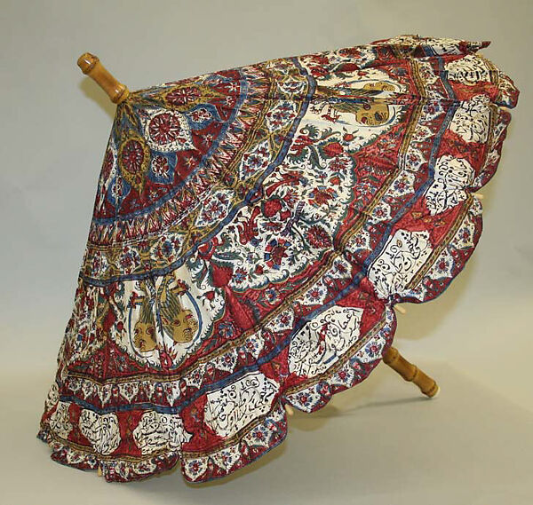 Parasol, cotton, metal, bamboo, American or European 