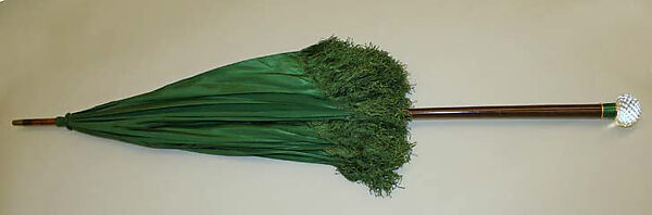 Parasol, silk, wood, metal, glass, French