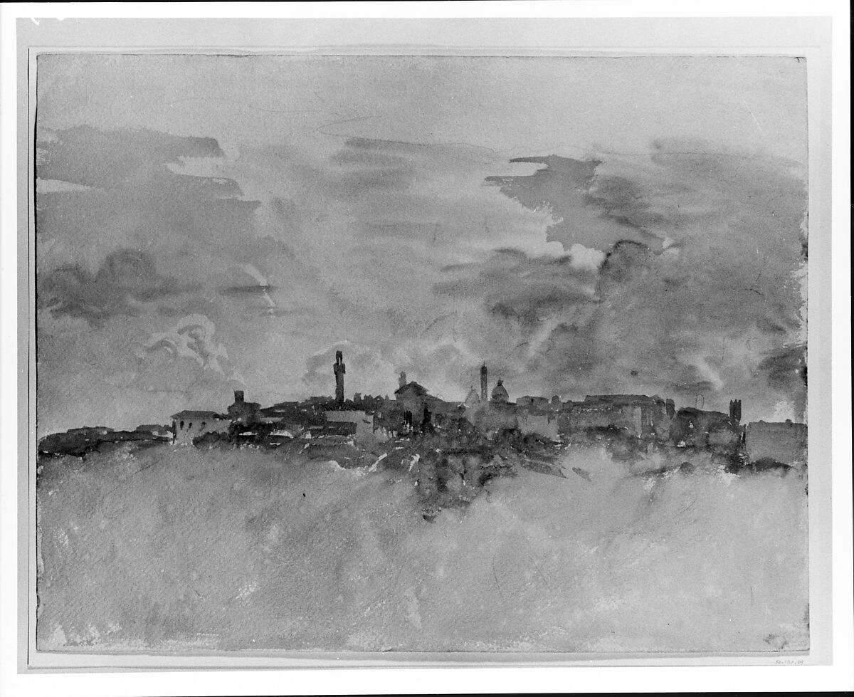 Siena, John Singer Sargent (American, Florence 1856–1925 London), Watercolor and graphite on white wove paper, American