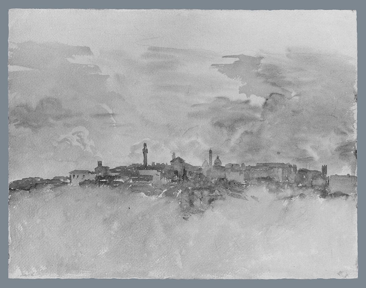 Siena, John Singer Sargent (American, Florence 1856–1925 London), Watercolor and graphite on white wove paper, American