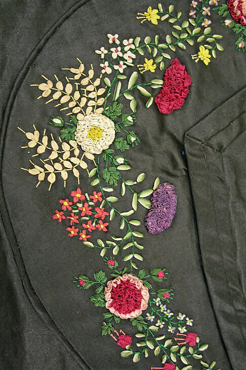 Apron, silk, British