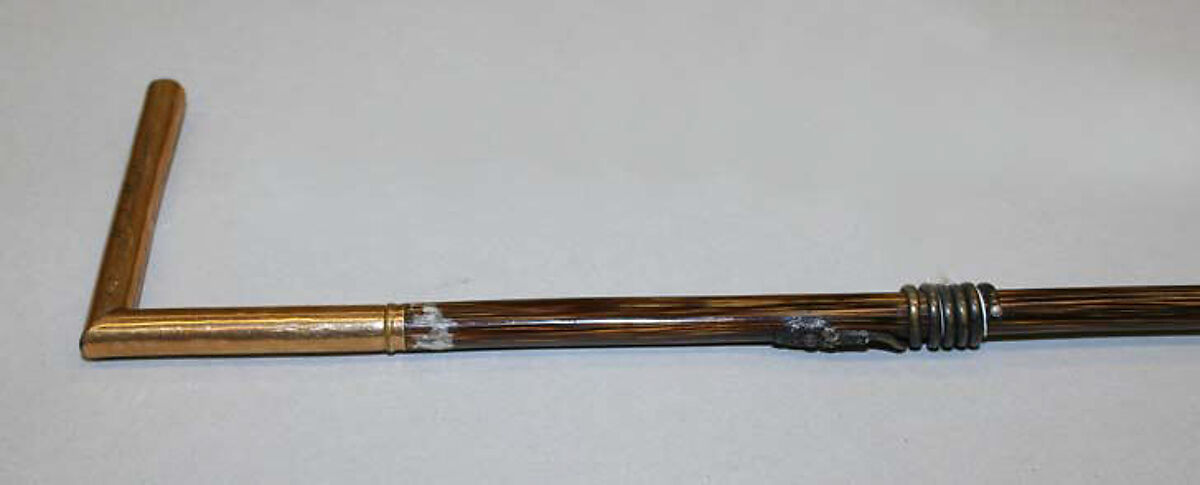 Cane, wood, gold, American