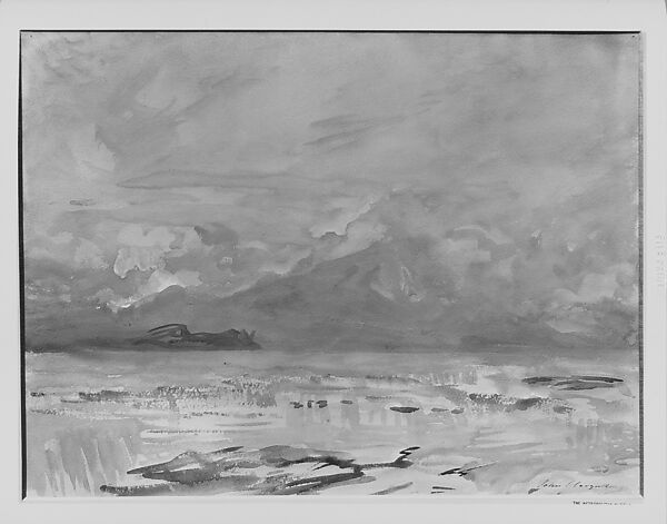 Sirmione, John Singer Sargent (American, Florence 1856–1925 London), Watercolor and gouache on off-white wove paper, American