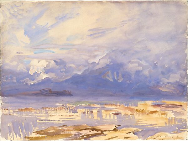 Sirmione, John Singer Sargent (American, Florence 1856–1925 London), Watercolor and gouache on off-white wove paper, American