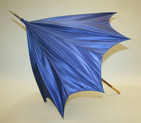 Parasol, silk, brass, metal, probably European 