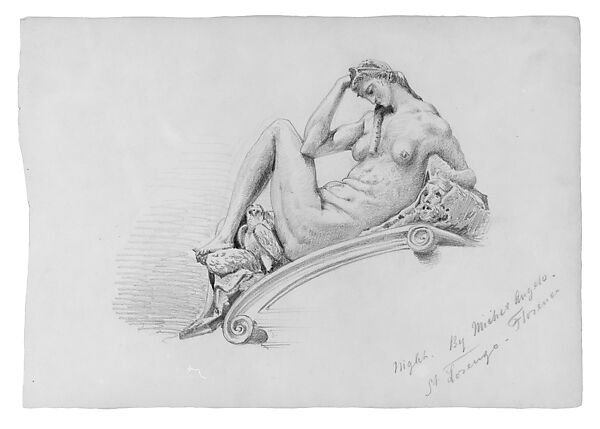 Night, John Singer Sargent (American, Florence 1856–1925 London), Graphite on off-white wove paper, American 