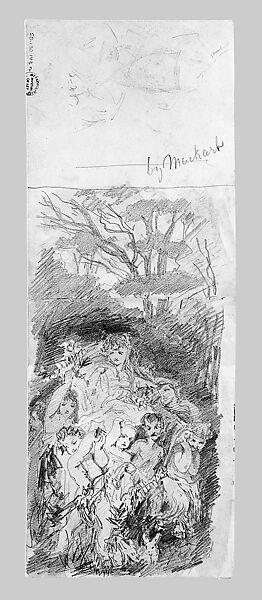 Study for South End of the Special Collections Hall, John Singer Sargent (American, Florence 1856–1925 London), Graphite on off-white wove paper, American