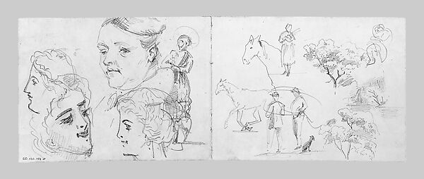 Study for South End of the Special Collections Hall, John Singer Sargent (American, Florence 1856–1925 London), Graphite on off-white wove paper, American