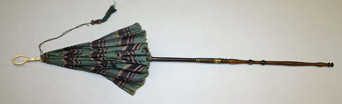Parasol, silk, wool, American