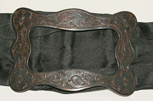 Belt, Tiffany &amp; Co. (American, New York, NY, 1837–present), silk, silver, American