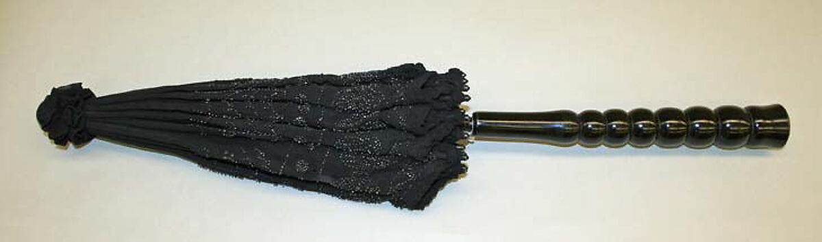 Parasol, silk, wood, metal, American