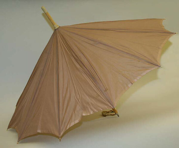 Umbrella, shell, wood, silk, metal, British 