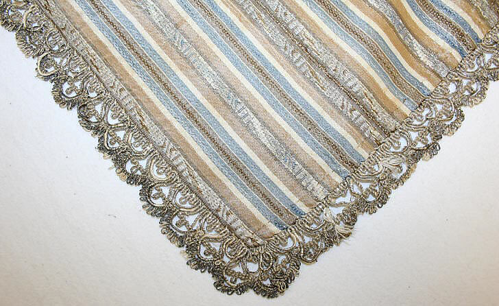 Apron, silk, metal, British