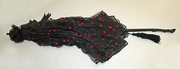 Parasol, silk, wood, probably French
