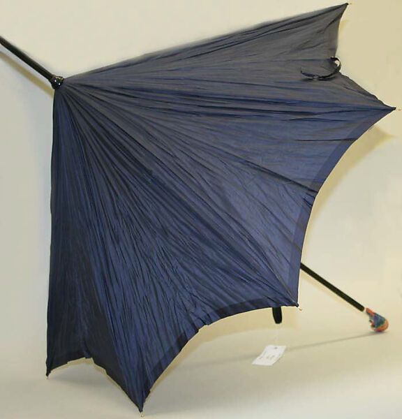 Umbrella, wood, ivory, silk, metal, French 