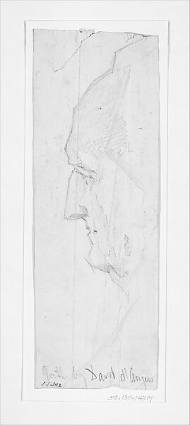 Goethe, John Singer Sargent (American, Florence 1856–1925 London), Graphite on grayish-white wove paper, partially laid down to oatmeal paper, American