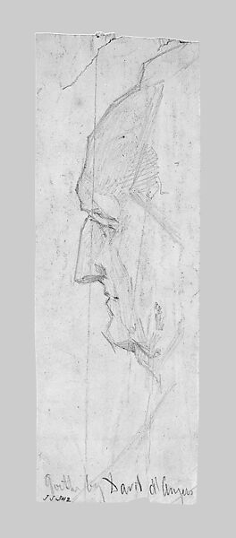 Goethe, John Singer Sargent (American, Florence 1856–1925 London), Graphite on grayish-white wove paper, partially laid down to oatmeal paper, American