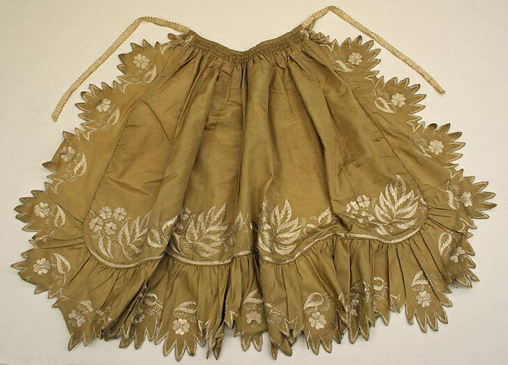 Apron, silk, American or European 