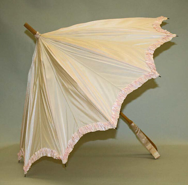 Parasol, silk, wood, metal, European 