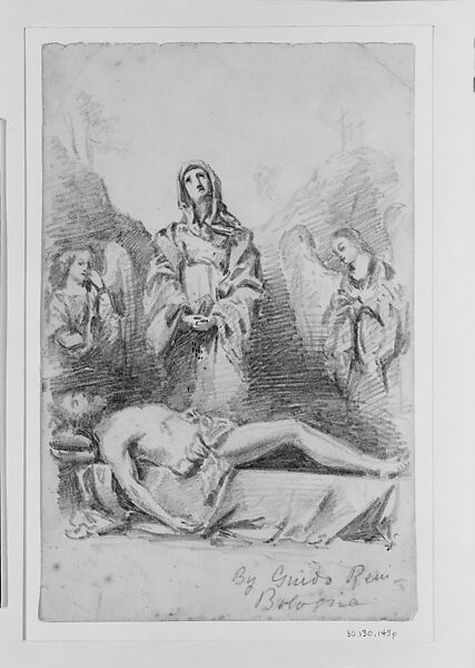 Pieta, Detail, John Singer Sargent (American, Florence 1856–1925 London), Graphite on off-white wove paper, American