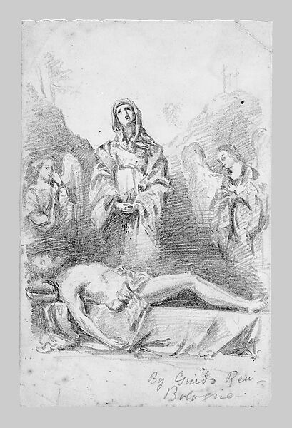 Pieta, Detail, John Singer Sargent (American, Florence 1856–1925 London), Graphite on off-white wove paper, American