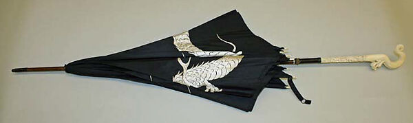 Parasol, silk, ivory, American