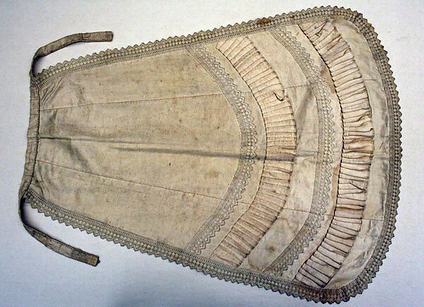 Apron, silk, European 