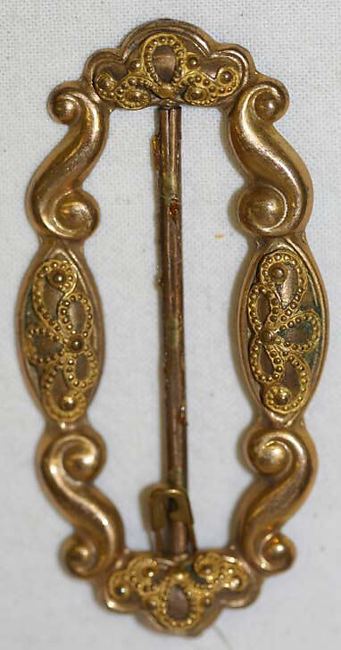 Belt buckle, gold, European 