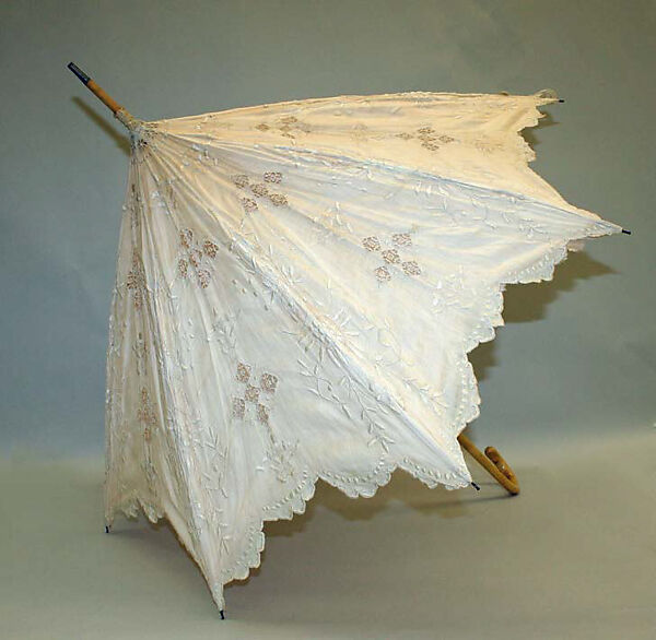 Parasol, cotton, silk, American 