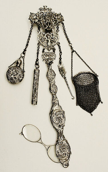 Chatelaine, silver, American 