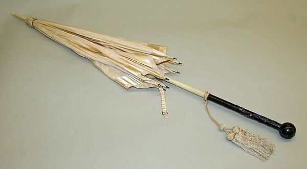 Parasol, silk, silver, American