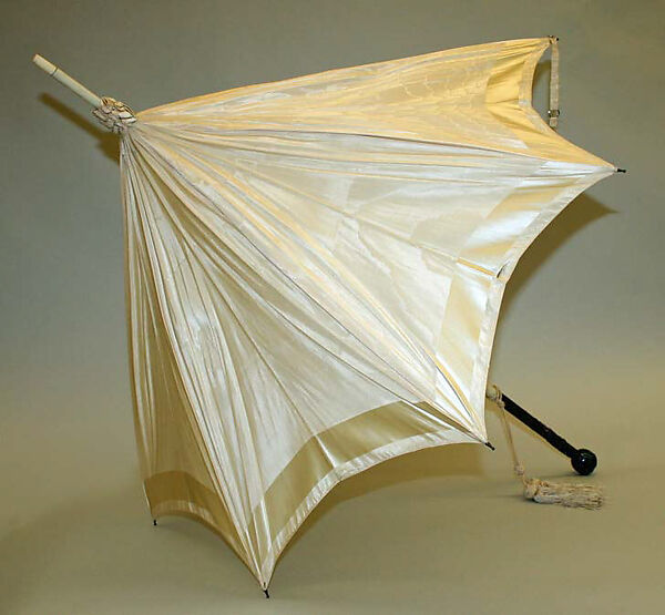 Parasol, silk, silver, American 