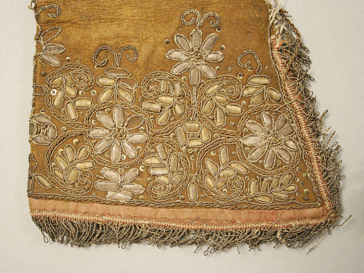 Gloves, leather, silk, British