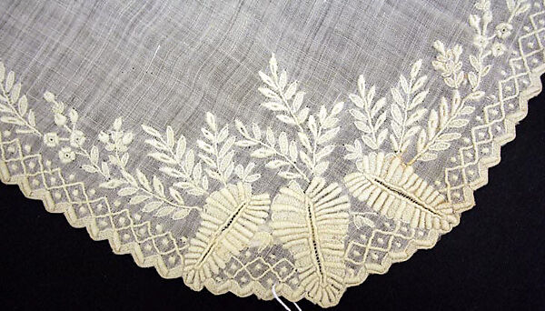 Handkerchief, linen, American
