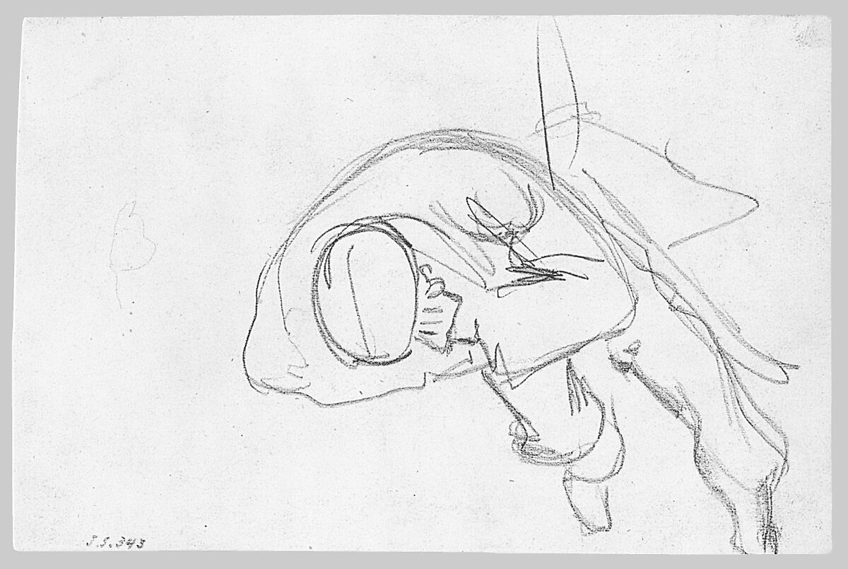 Man, John Singer Sargent (American, Florence 1856–1925 London), Graphite on off-white wove paper, American