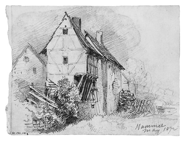 House, Hammer, John Singer Sargent (American, Florence 1856–1925 London), Graphite on off-white wove paper, American 