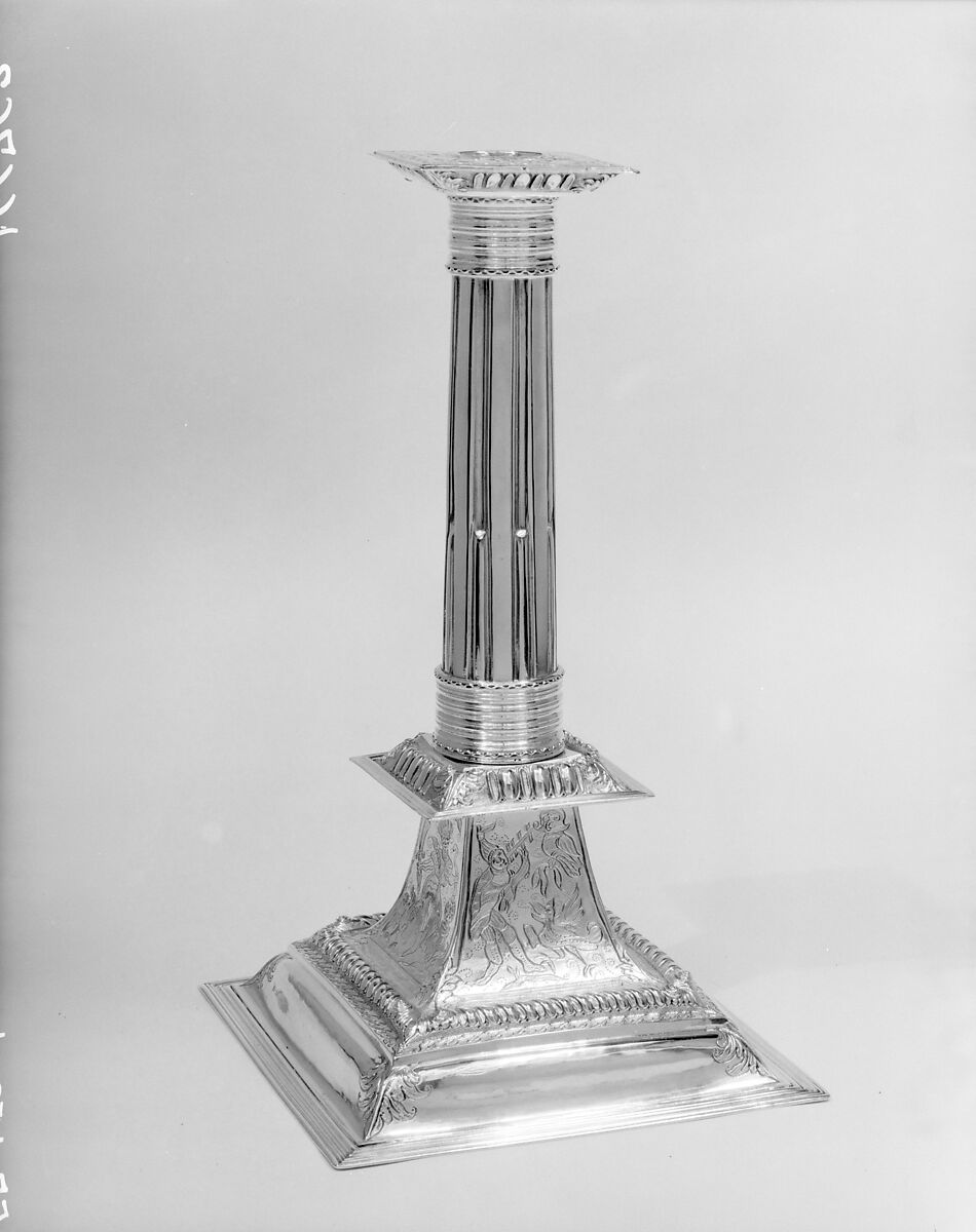 Candlestick, Cornelius Kierstede (1674–ca. 1757), Silver, American
