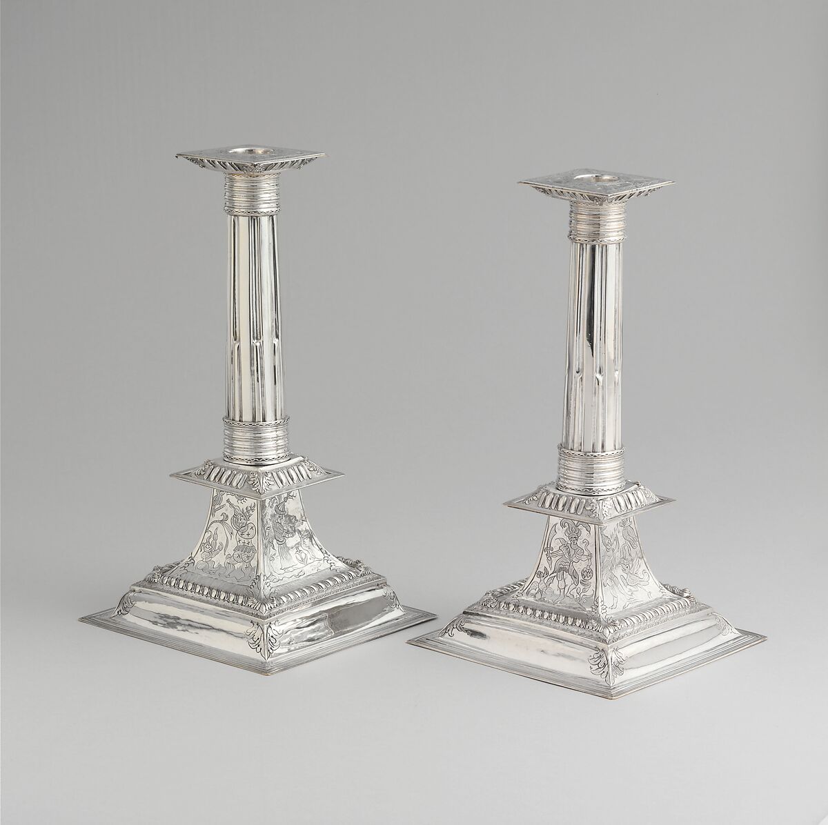 Candlestick, Cornelius Kierstede  American, Silver, American