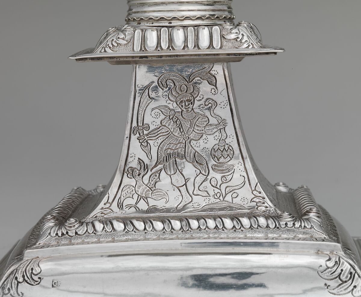 Candlestick, Cornelius Kierstede (1674–ca. 1757), Silver, American