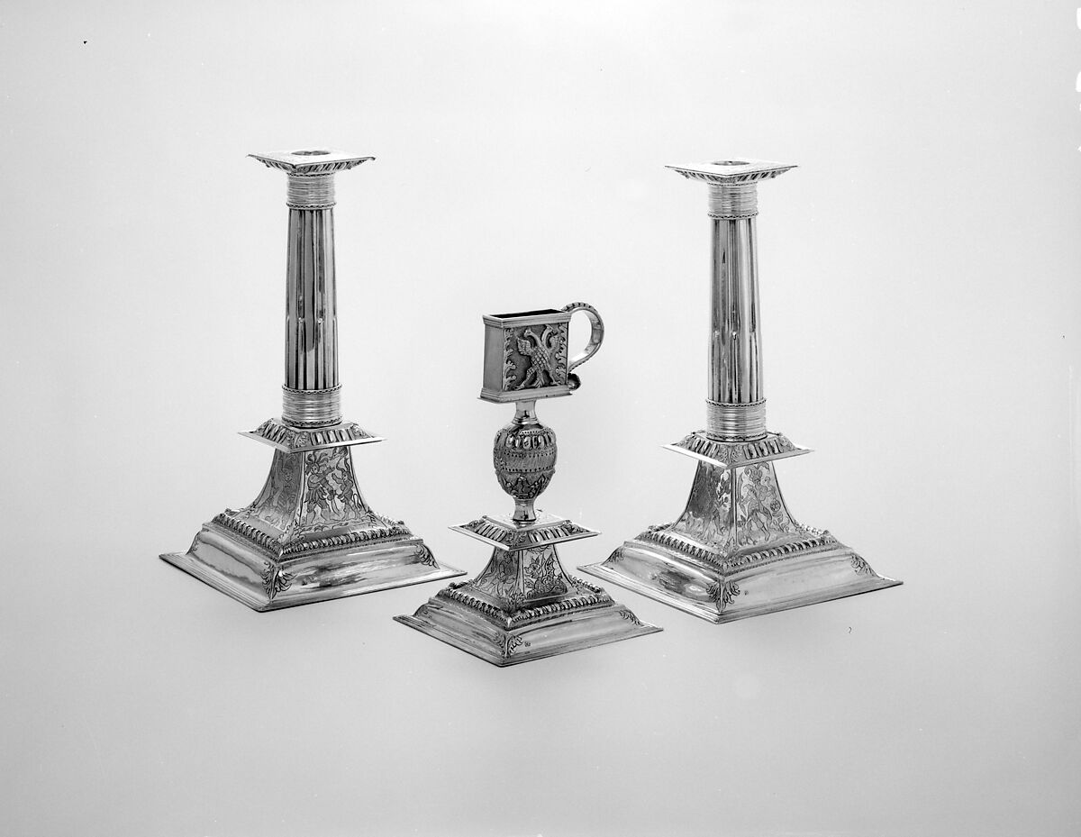 Candlestick, Cornelius Kierstede (1674–ca. 1757), Silver, American