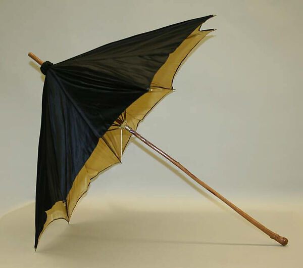 Parasol, silk, wood, American 