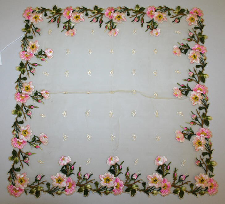 Handkerchief, silk, French 