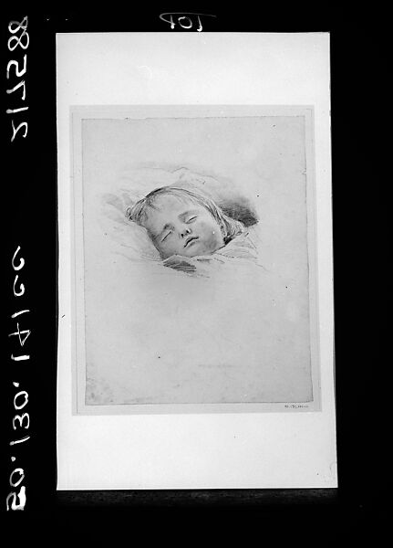 Sleeping Child, possibly Violet Sargent, John Singer Sargent (American, Florence 1856–1925 London), Graphite on off-white wove paper, American