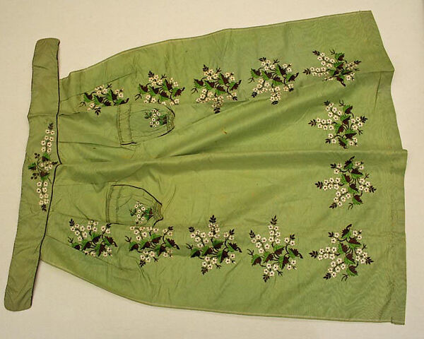 Apron, silk, American 