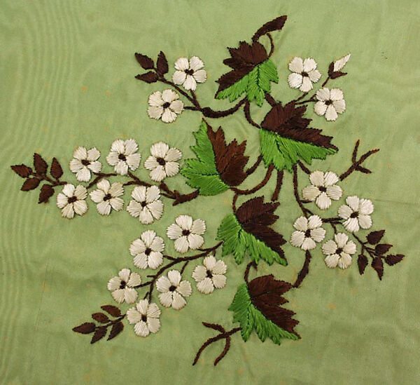 Apron, silk, American
