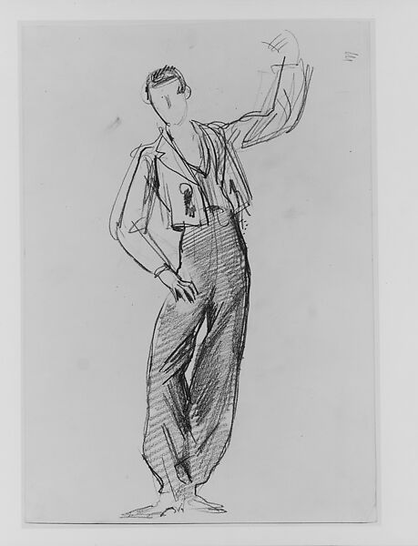 Spanish Dancer, John Singer Sargent (American, Florence 1856–1925 London), Graphite on off-white wove paper, American